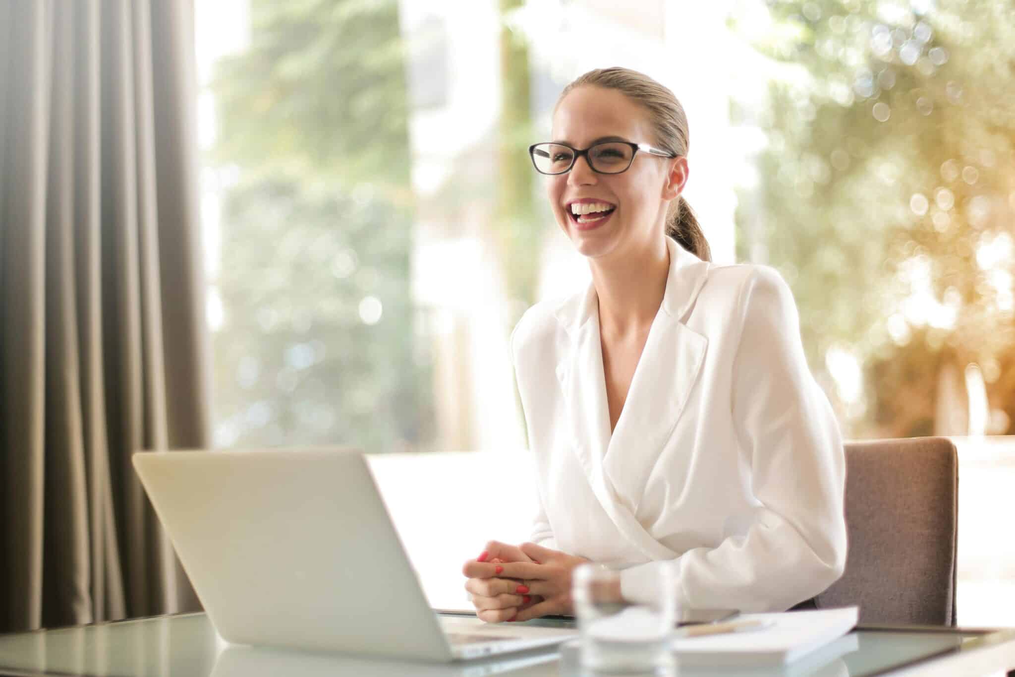 woman working from home