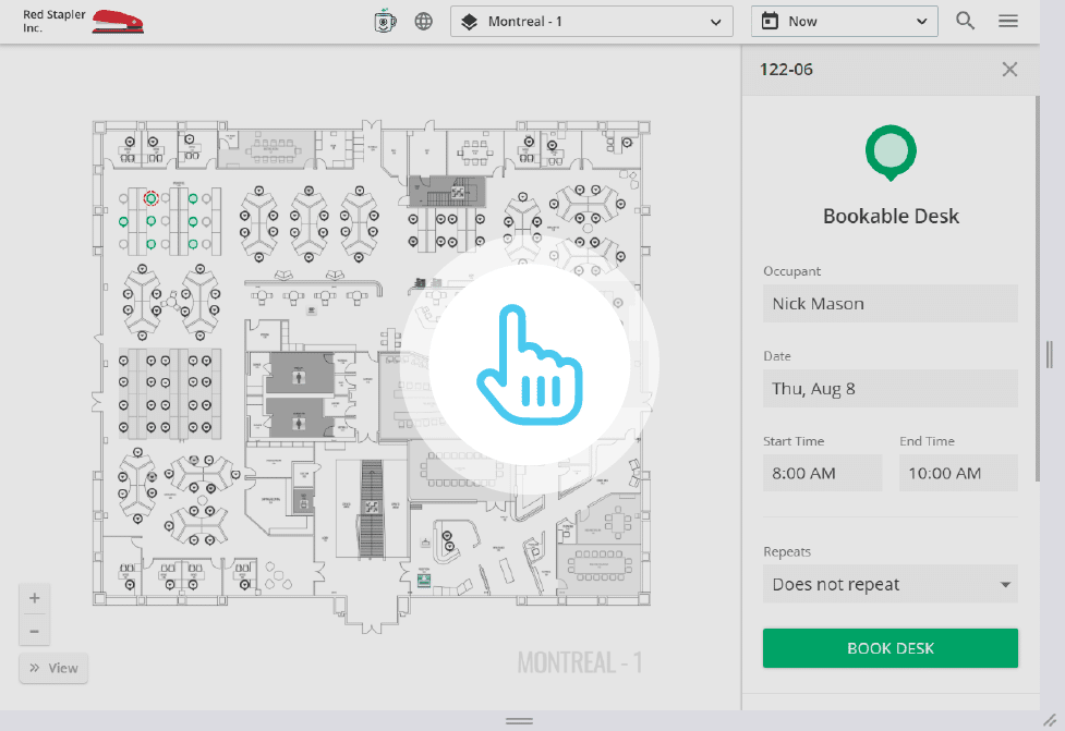 Desk booking product tour